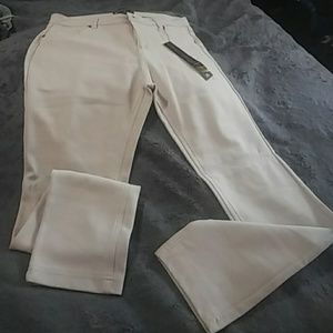 Tan straight leg pants